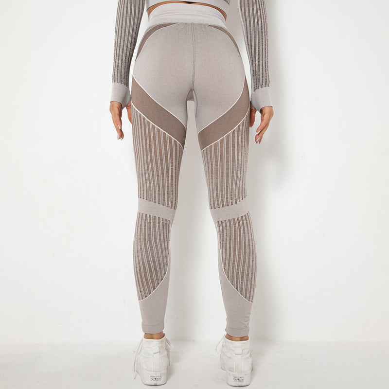 yoga pants with stripes