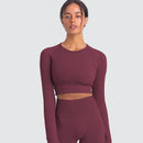 Dinazah Women Slim-Fit Long-Sleeved Workout Clothes