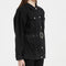 Denim Washed Women Black Jacket