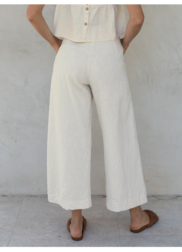 Korean Style Straight Cropped Pants