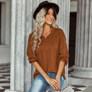 Jacquard V Neck Thin Top Sweater