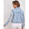 Tassel Collared Fried Denim Jacket