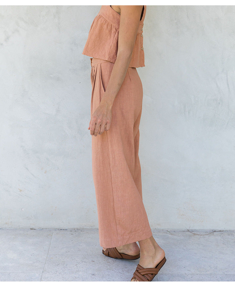 Korean Style Straight Cropped Pants
