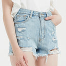 high waist denim shorts