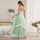 Embroidered Mesh Lace Swing Fresh Fairy Maxi Dress