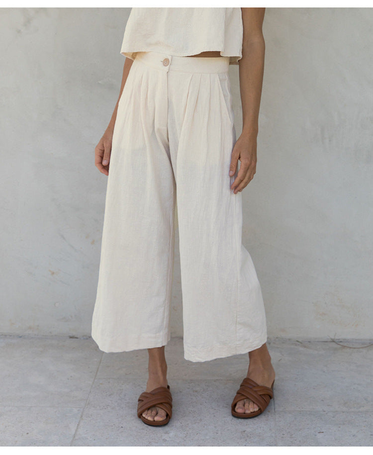 Korean Style Straight Cropped Pants