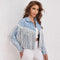 Tassel Collared Fried Denim Jacket