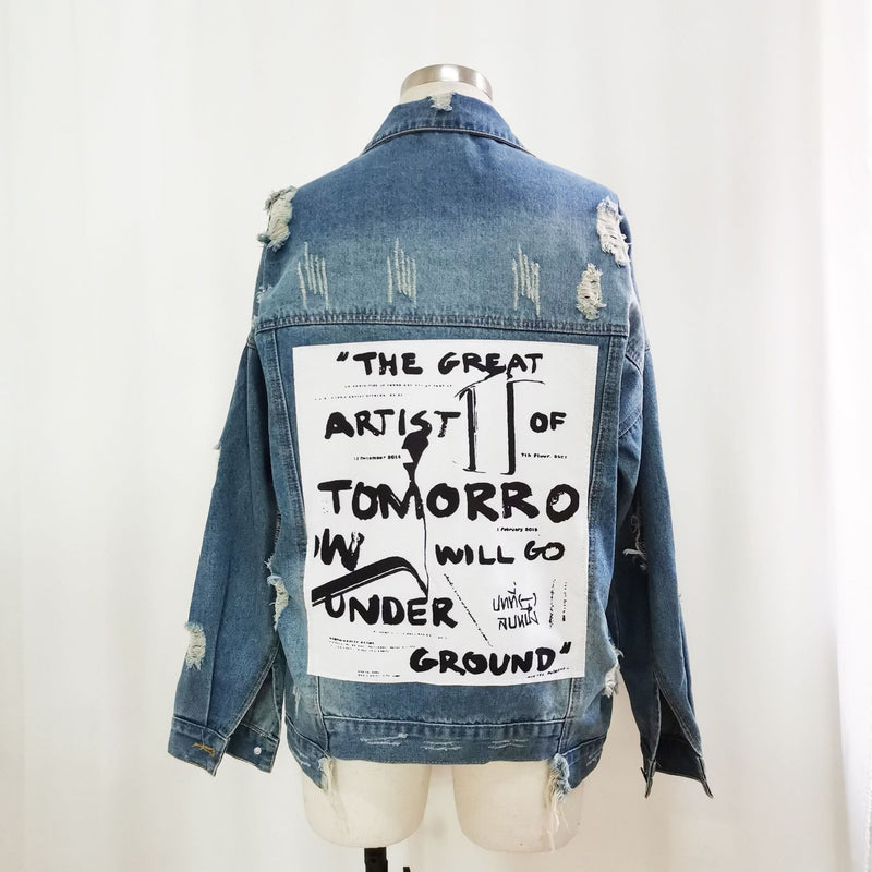 Casual Ripped Denim Cowboy Coat