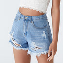ripped denim shorts