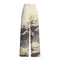 Contrast Color Patchwork High Waist Straight Jeans