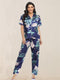 Silk Two-Piece Short-Sleeved Trousers Pajamas Set