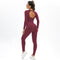 Knitted Elastic Long Sleeves Yoga Outfit