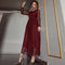 Mesh Hollow Out Cutout V Neck Maxi Dress