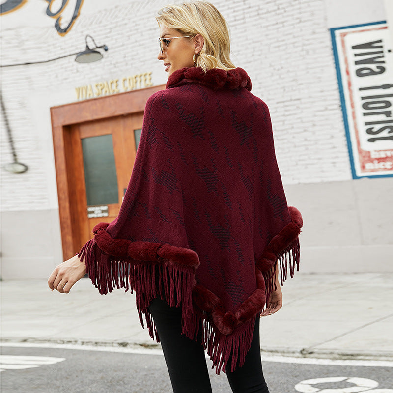 Fur Collar Tassel Coat for Women