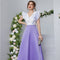 High Waist V Neck Petal Sleeve Printed Maxi Dress