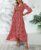 long sleeve printed dress